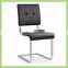 Modern Cheap Black Metal Leather Dining Chair