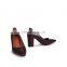 New style women block heel pumps sandals shoes crocodile design comfortable ladies shoe