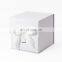 White cubic 17.5cm luxury customised handmade crafts foldable paper giftbox wholesale