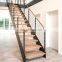 USA hot sale u shape souble beam steel wood stair case