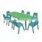 Plastic nice looking 8 seats design plate table and chair for school kids