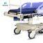 China Factory In Stock Height adjustable Hospital Use Patient transfer stretcher Trolley With IV Pole And Castors