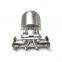 Stainless Steel Sanitary MiniI Type Diaphragm Valve With Stainless Steel Pneumatic Actuator