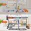 Amazon Hot Sell Dishes Drying Rack Over Sink Kitchen Storage Sink Rack Stainless Steel Paint Faucet Drain Rack