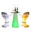 PE LED Chair  Modern Light Club Led Furniture Glowing Bar Chairs for Wedding Night Club LED Bar Tables for Party and Event