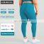 New Arrival Half Cross Waist Yoga Leggings With Seamless Leg Opening Gym Sports Pants