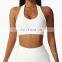 Fashionable sports top halter elastic customized sports bras high quality sexy sport bras ladies yoga bras