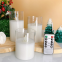 Wholesale Hot Selling Simulation Flame Transparent Candle Set Electroplated Clear Glass LED Candle With Remote Control