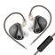 Adjustable Dual fone de ouvido In-ear Headphones Hifi Wired Earplugs Auriculares con cable ecouteurs