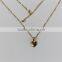 2015 most popular gold heart necklace for lover