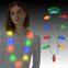 Christmas Accessories LED Party Flashing Light Up Jumbo Bulb Necklace For Holidays Events Costume Parties