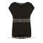 2016 high quality t shirt black color t shirt women's solid color fashion t shirt TS072