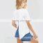 2016 New arrival women 95%cotton 5%spandex short sleeve fashion women t shirt with cheap price TS028