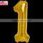 Gold 16 inch Foil Number Balloon Pack for New Years Eve