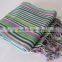Hot selling custom terry kikoy strip pure cotton kenyan kikoi fouta beach sarong
