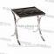 white and walnut extension coffee table 4258 with drawers