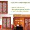 China classic glass double sliding doors wood door design window for home decoration