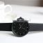 slim men leather quartz watch custom logo leather watches cheap version new arrival black leather band watches