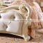 Antique Luxury Rococo European Baroque Bed French Provincial Wedding Hand Carved Wooden MDF Bedroom Set Cardboard Furniture                        
                                                Quality Choice