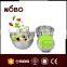 stainless steel salad bowl with silicon bottom
