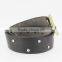 New Designer Genuine Raw Leather Belt With Shiny Rhinestone for Jeans