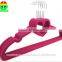 42cm Adult Size Heart Shape Velvet Flocked Hanger BSCI Factory Custom Suit Hanger Standby