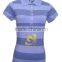 high grade yarn dyed 100% cotton short sleeve ladies' striped polo t-shirt ,ladies polo collar t-shirt