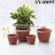 Terracotta color manufacturing small printed plastic pots