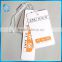 Hangzhou printing factory manufacture 3 pieces set of paper hangtag for girls baggy trousers