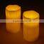 Battery Operated LED Flameless Flickering Wax Candle with Melting Edge