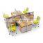 used glass office low partition melamine table top