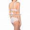 Hot Sale Stylish Sexy Cute Printed Bra Set with Waving Lace T-shirt Padded Bra with Adjustable Strap Brief Panty