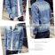 Mens jean jacket shirt jacket button jacket light blue