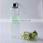 eco-friendly China manufacturer wholesale eco-friendly high borosilicate OEM clear 550ml drinking water bottles with sleeve