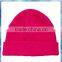 100% acrylic knit cheap hat/long cuff beanie/rose beanie