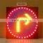 flashing solar led traffic sign / portable road safety warning signage