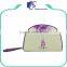 Customized white U shape 600d polyester cosmetic bag with handle