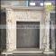 Custom natural stone interior decoration marble fireplace