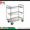TJG CHINA Double Layer Three Layer Thickening Medical Treatment Instrument Car Stainless Steel Trolley Cart