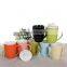 400ml 14oz New Ceramic coffee mug with lid tea cup with cover colored hot sale