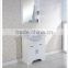 white mirrored MDF, PVC wall mounted acrylic shower door and bathroom vanity