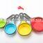 4pcs sets kitchen cooking Collapsible folding Silicone measuring cups and spoons