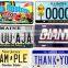 decorative funny car license plate souvenir metal post card