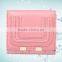 Fancy mini genuine human leather wallets with embroidery design for girls