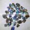 NATURAL LABRADORITE NICE FACETED CHECKERBORD AMAZING BLUE COLOR FIRE & GOOD QUALITY LOT