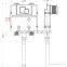 Concealed Flushing Cistern for Squat Toilet AC-9008
