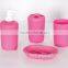Pink hotel bathroom accessories