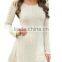 Womens Crew Neck Long Sleeve Causal Knitted Sweater Tunic Dresses
