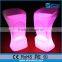 factory price battery rechargeable plastic color led table and chair set