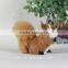 Mini size plush artificial fake fur brown squirrel toy